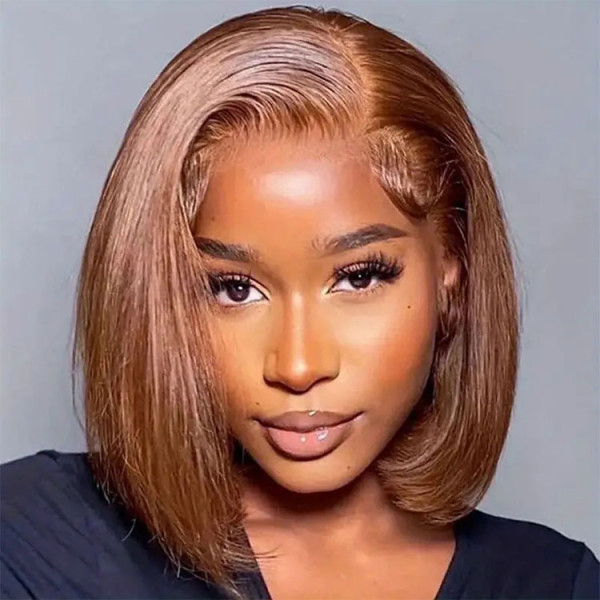 Short brown wig on sale