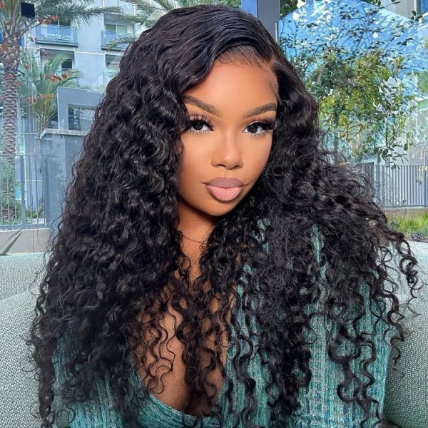 Water Wave 5x5 Closure Wigs Natural Wave Human Hair Lace Front Wigs