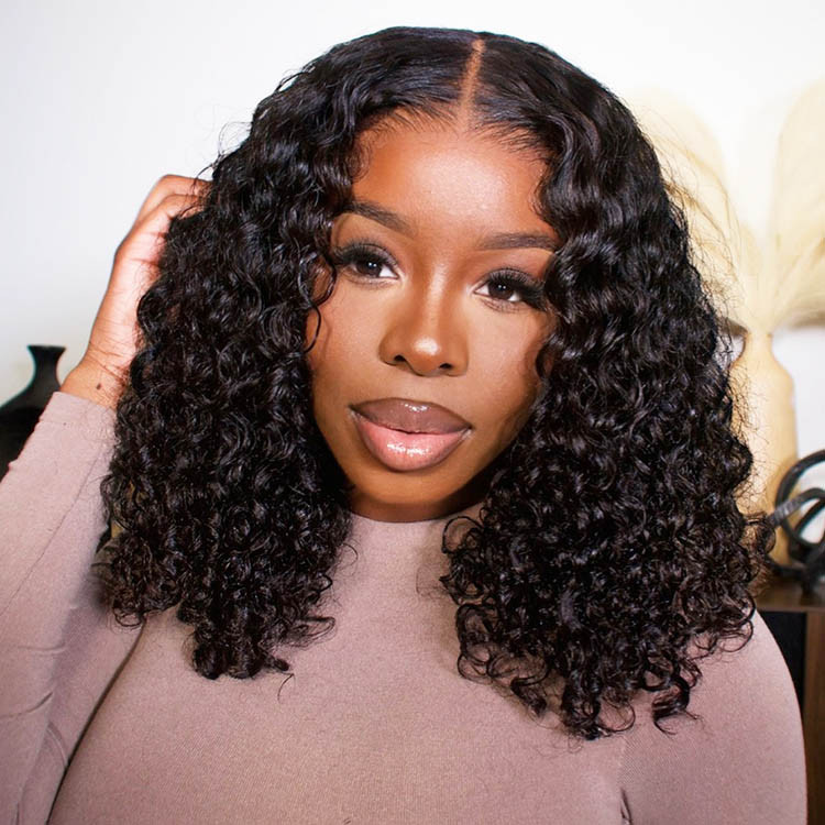 High Quality Wigs Deep Wave Bob Lace Front Human Hair Wigs 100 Virgin Hair