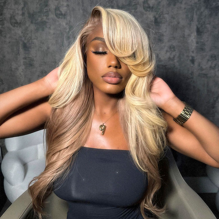 Balayage Blonde Ombre Body Wave Lace Front Wig Wiggins Hair Wiggins Hair