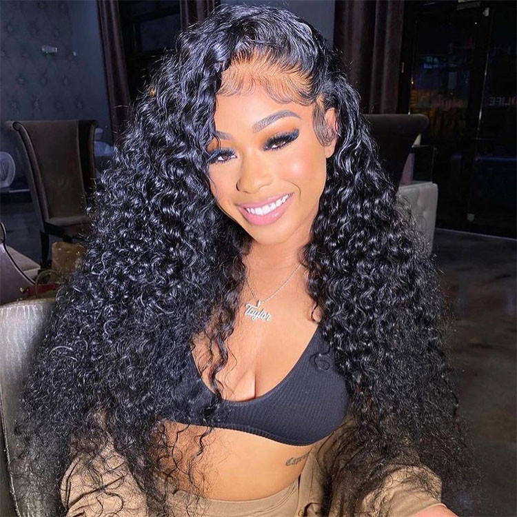 Brazilian Natural Wave 13 6 Deep Part Lace Front Human Hair Wigs for Black Women Wiggins Hair